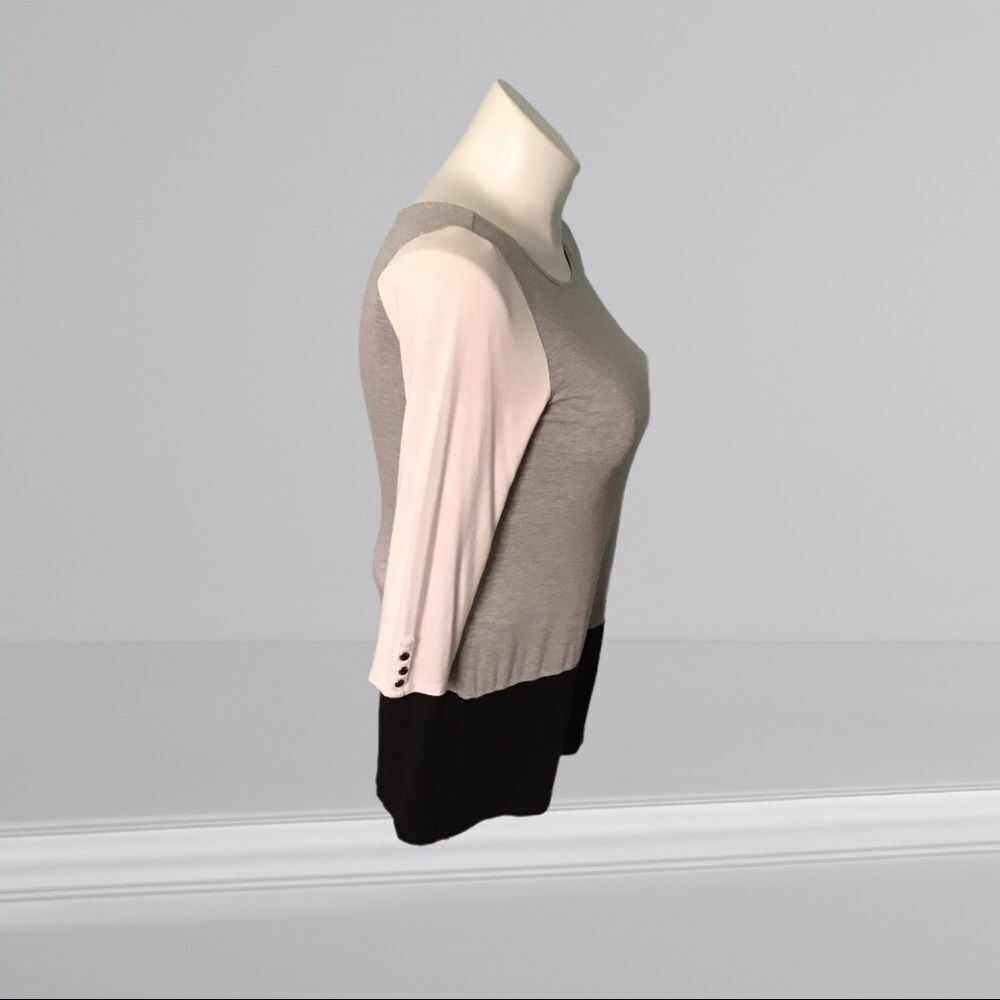 WHITE house black market 3/4 t-Shirt top M‎ - Picture 3 of 8